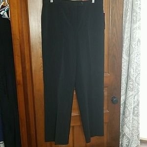 JM Collection - black pinstripe trousers